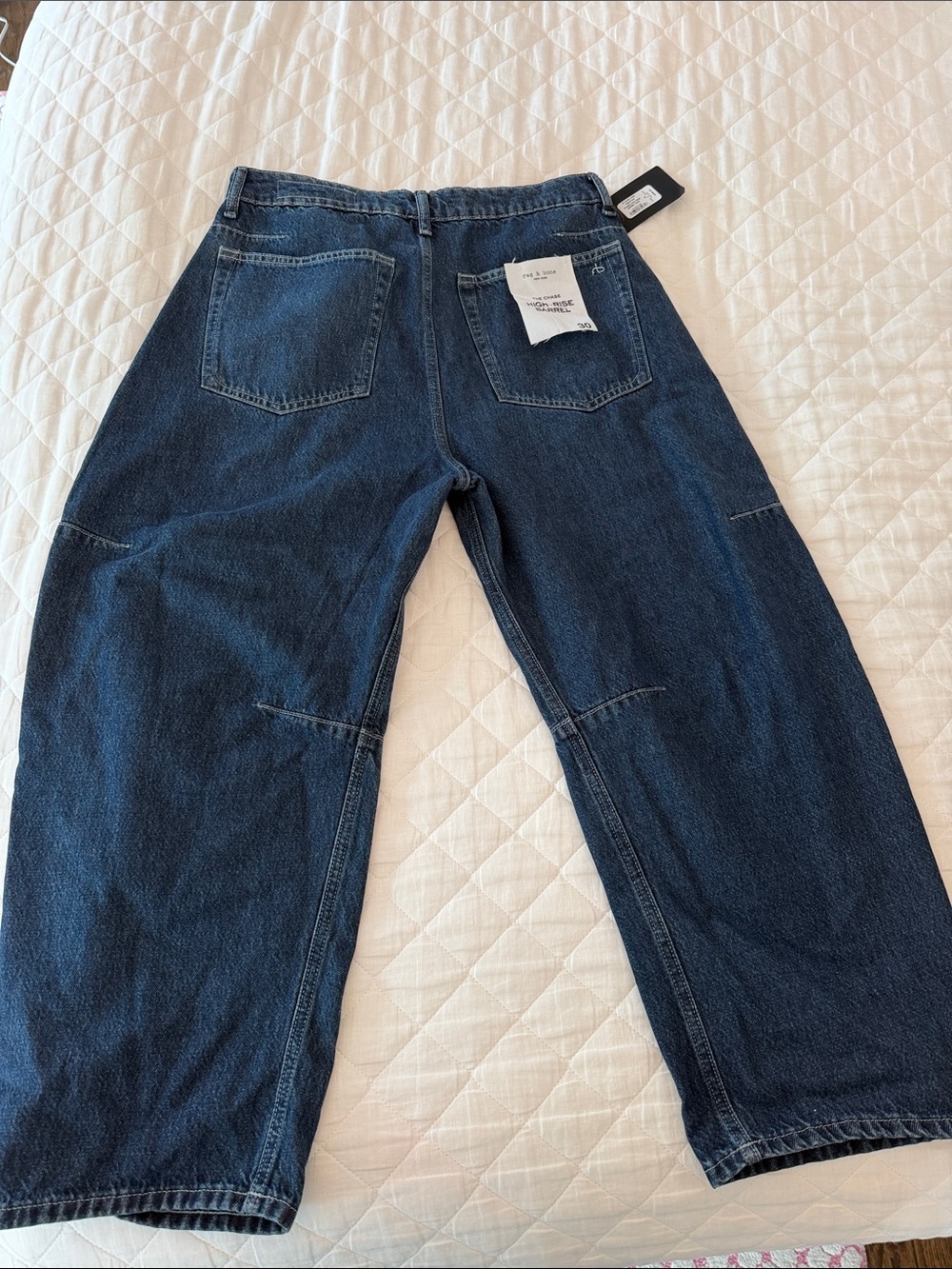 rag & bone Women's Grafton Chase High Rise Barrel Jean - Picture 7 of 9